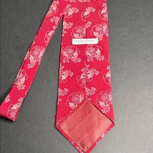 Vintage Giorgio Armani Crimson Floral Italian Tie